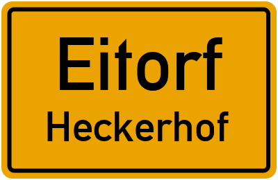 Ortsschild Eitorf Heckerhof