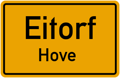 Ortsschild Eitorf Hove