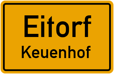 Ortsschild Eitorf Keuenhof