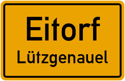 Ortsschild Eitorf Lützgenauel