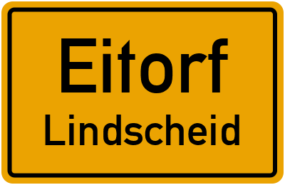 Ortsschild Eitorf Lindscheid