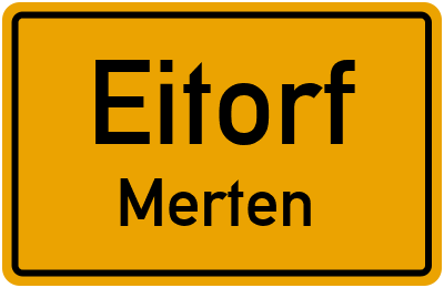 Ortsschild Eitorf Merten