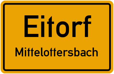 Ortsschild Eitorf Mittelottersbach