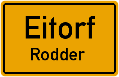 Ortsschild Eitorf Rodder