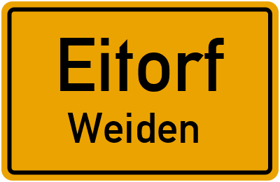 Ortsschild Eitorf Weiden