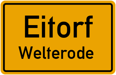 Ortsschild Eitorf Welterode