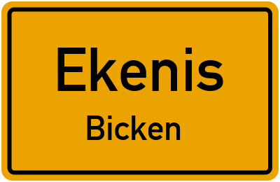Straßenverzeichnis Ekenis Bicken