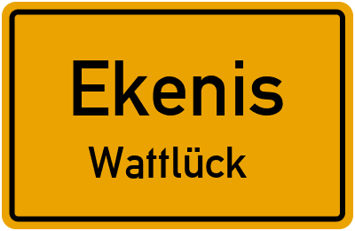 Straßenverzeichnis Ekenis Wattlück