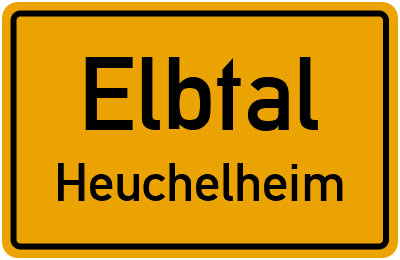Ortsschild Elbtal Heuchelheim