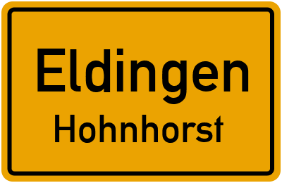 Ortsschild Eldingen Hohnhorst