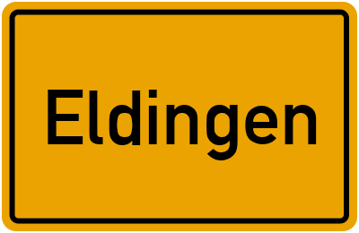 Ortsschild von Eldingen in Niedersachsen