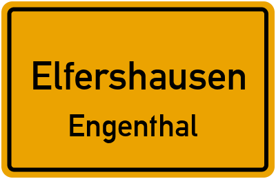 Ortsschild Elfershausen Engenthal