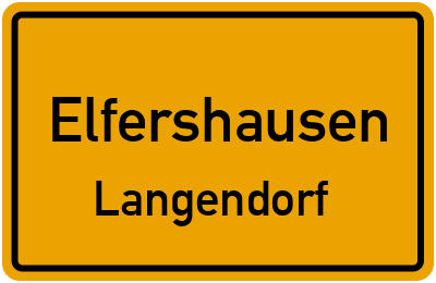 Ortsschild Elfershausen Langendorf