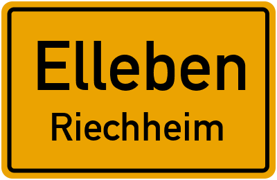 Straßenverzeichnis Elleben Riechheim