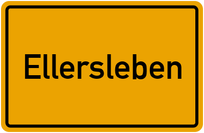 Ortsschild von Gemeinde Ellersleben in Thüringen