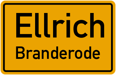 Straßenverzeichnis Ellrich Branderode