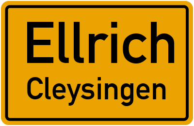 Straßenverzeichnis Ellrich Cleysingen