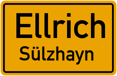 Straßenverzeichnis Ellrich Sülzhayn