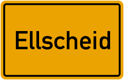 Ortsschild von Gemeinde Ellscheid in Rheinland-Pfalz