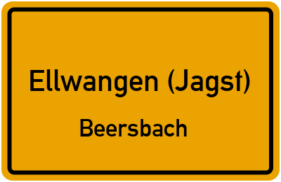 Straßenverzeichnis Ellwangen (Jagst) Beersbach