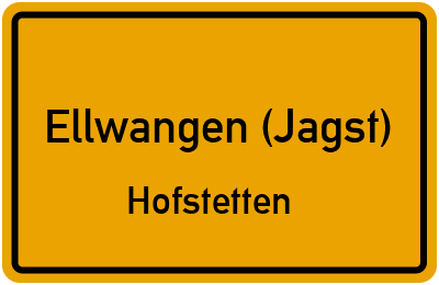 Straßenverzeichnis Ellwangen (Jagst) Hofstetten