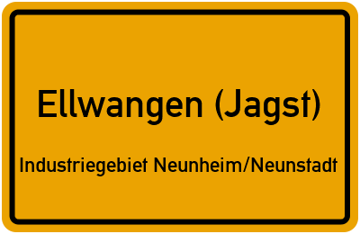 Straßenverzeichnis Ellwangen (Jagst) Industriegebiet Neunheim/Neunstadt