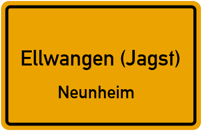 Straßenverzeichnis Ellwangen (Jagst) Neunheim