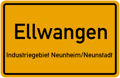 Straßenverzeichnis Ellwangen Industriegebiet Neunheim/Neunstadt