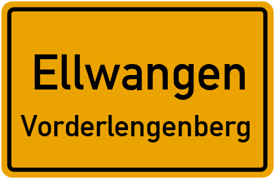 Straßenverzeichnis Ellwangen Vorderlengenberg