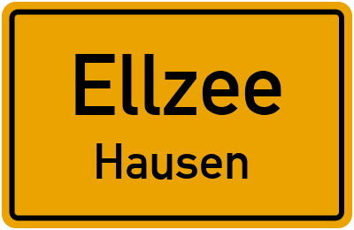Ortsschild Ellzee Hausen