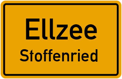 Ortsschild Ellzee Stoffenried