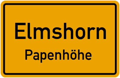 Straßenverzeichnis Elmshorn Papenhöhe