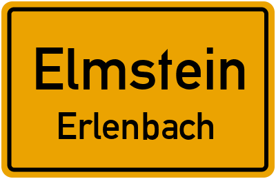 Ortsschild Elmstein Erlenbach