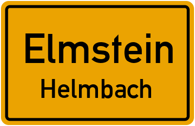 Ortsschild Elmstein Helmbach
