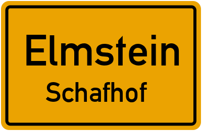 Ortsschild Elmstein Schafhof