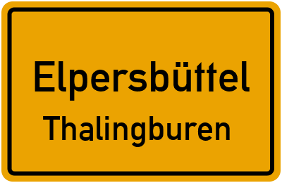 Straßenverzeichnis Elpersbüttel Thalingburen