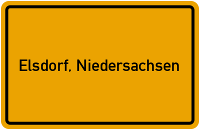 Ortsschild von Gemeinde Elsdorf, Niedersachsen in Niedersachsen