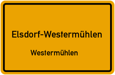 Straßenverzeichnis Elsdorf-Westermühlen Westermühlen