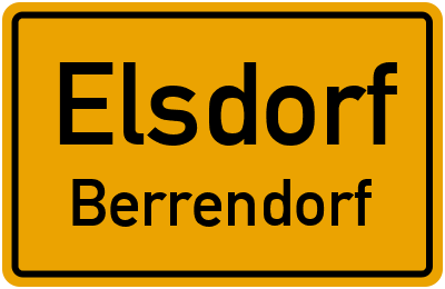 Ortsschild Elsdorf Berrendorf