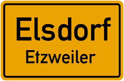 Ortsschild Elsdorf Etzweiler