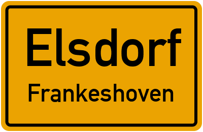 Ortsschild Elsdorf Frankeshoven
