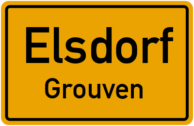 Ortsschild Elsdorf Grouven