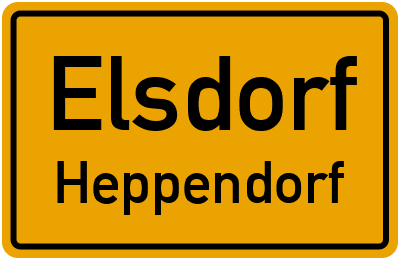 Ortsschild Elsdorf Heppendorf