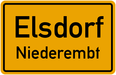 Ortsschild Elsdorf Niederembt