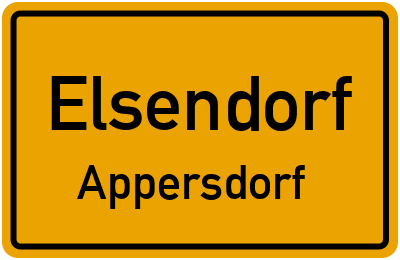 Ortsschild Elsendorf Appersdorf