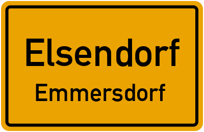 Ortsschild Elsendorf Emmersdorf