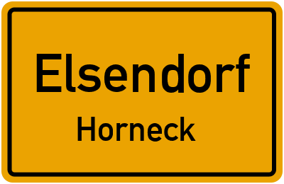Ortsschild Elsendorf Horneck