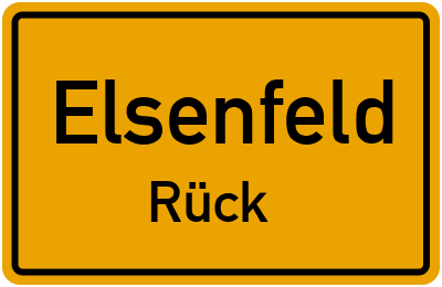 Ortsschild Elsenfeld Rück