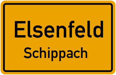 Ortsschild Elsenfeld Schippach