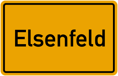 Ortsschild von Elsenfeld in Bayern